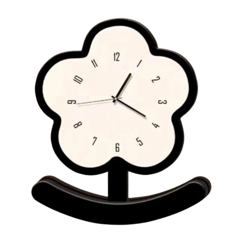 Charming Floral Pendulum Clock Decorative Timepiece for Home-A13G