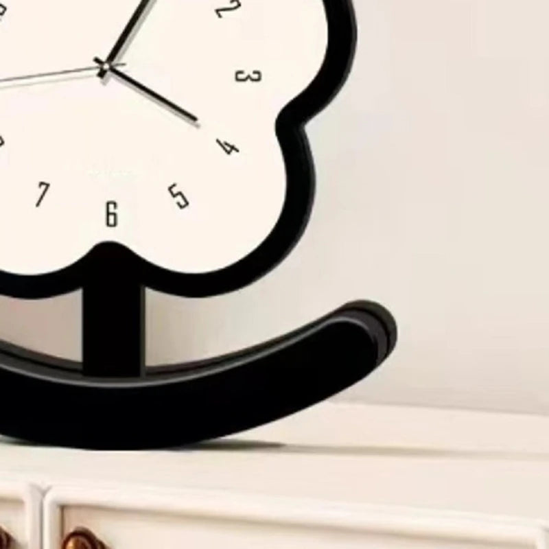 Charming Floral Pendulum Clock Decorative Timepiece for Home-A13G