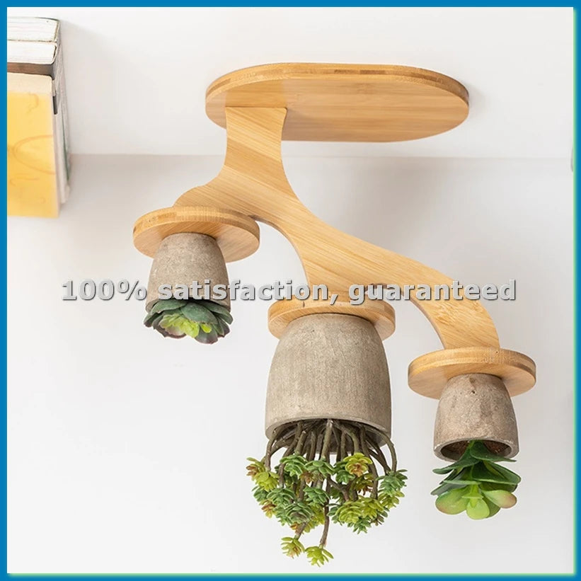 Show Shelf 3-Layer Wooden Plant Display Stand Desktop Display Stand Cupcake Rack Perfume Display Stand-ABYS