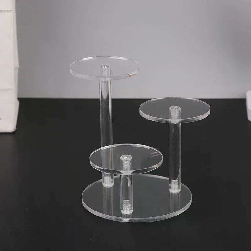 4 Layers Transparent Removable Acrylic Display Stand Square Holder Rack Garage Kit Display Stand Jewelry Holder Shelf