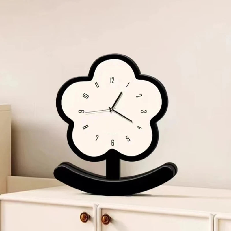 Charming Floral Pendulum Clock Decorative Timepiece for Home-A13G